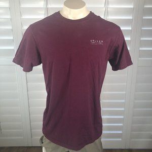 Sullen Art Collective T Shirt Maroon Large Short Sleeve Skull Tattoo Stretch